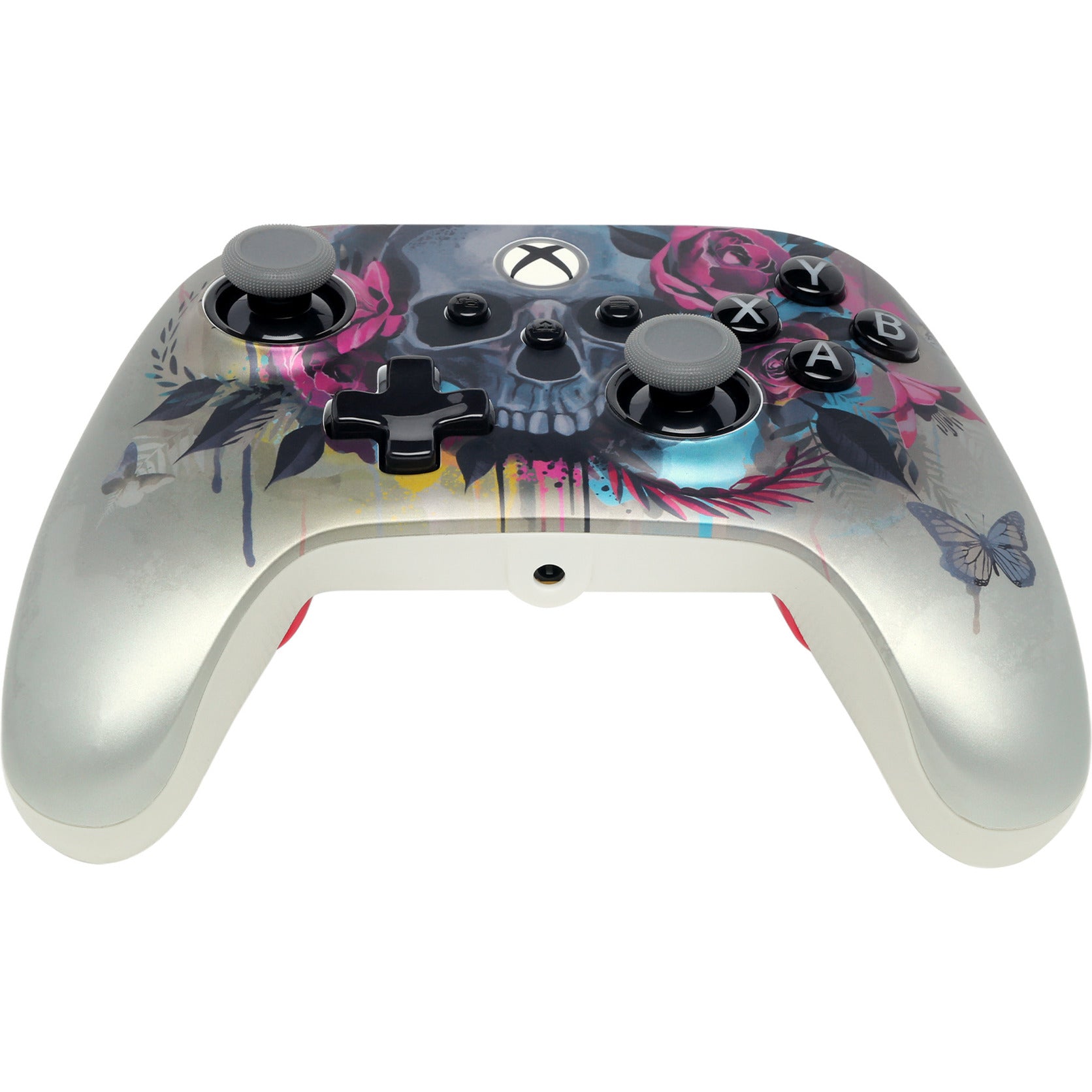 Powera Advantage Plus kabelgebundener Controller für Xbox Series X|s – Bloom Gloom (Silber, Xbox Series X|s, Xbox One, PC)