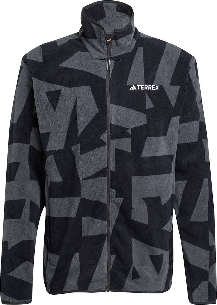 Adidas Terrex Multi-Print-Fleecejacke mit durchgehendem Reißverschluss