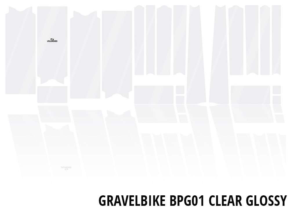 Unleazhed Unscratch – Rahmenschutzfolie für Gravel-Bikes bpg01 klar