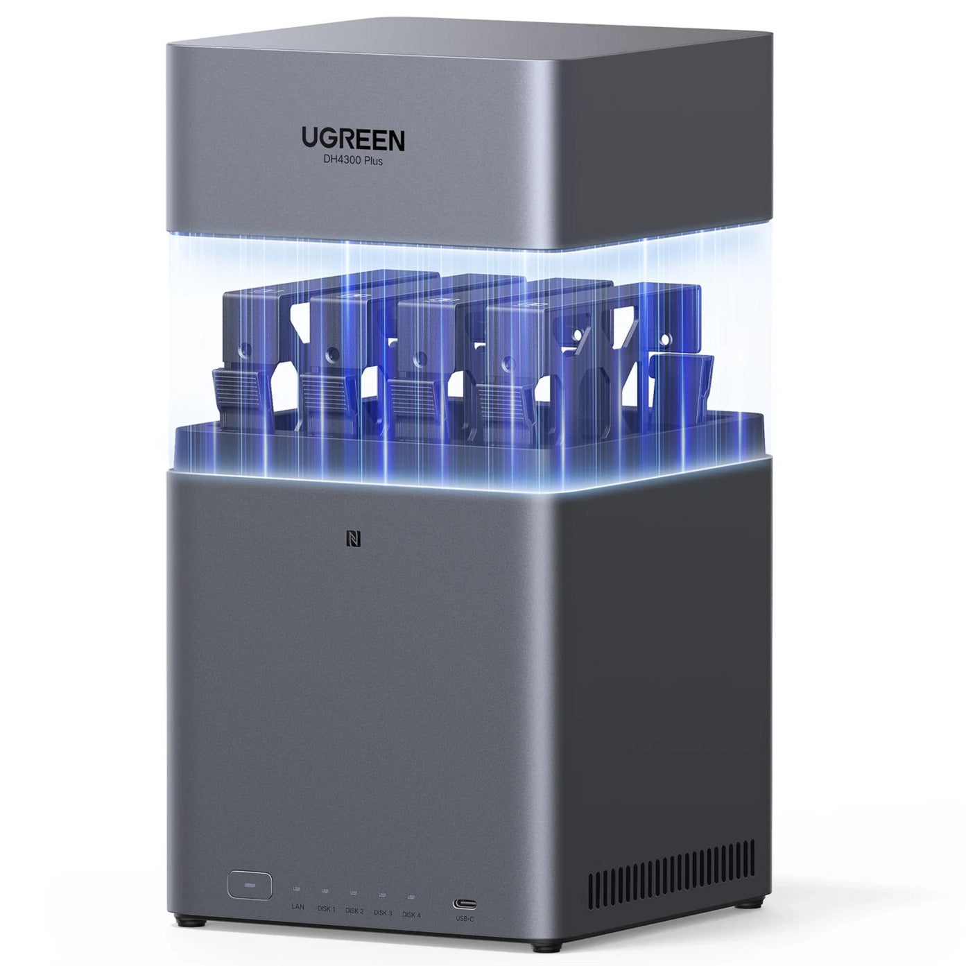 Ugreen nasync dh4300 plus (grau, 1x 2,5GBE, HDMI, USB-C)