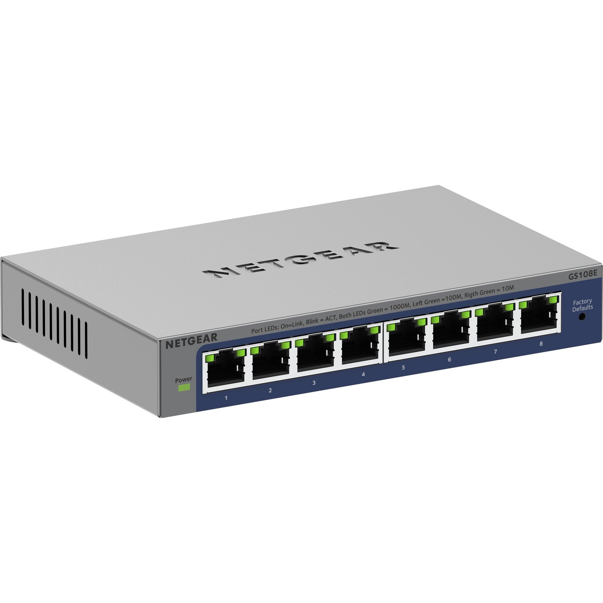 Netgear 8-Fever Gigabit Plus-Switch (GS108E-400EEUs)