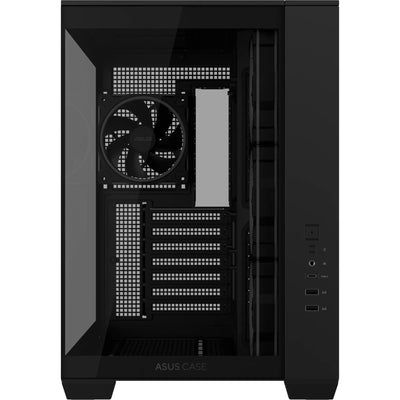 Asus a32 plus Midi-Tower-Gehäuse (schwarz | 2x USB-A | 1x USB-C | RGB | gehärtetes Glas)