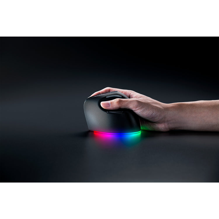 Vertikale Gaming-Maus Razer Pro Click V2 (schwarz, bis zu 30.000 dpi, USB-C Bluetooth 2,4 GHz)