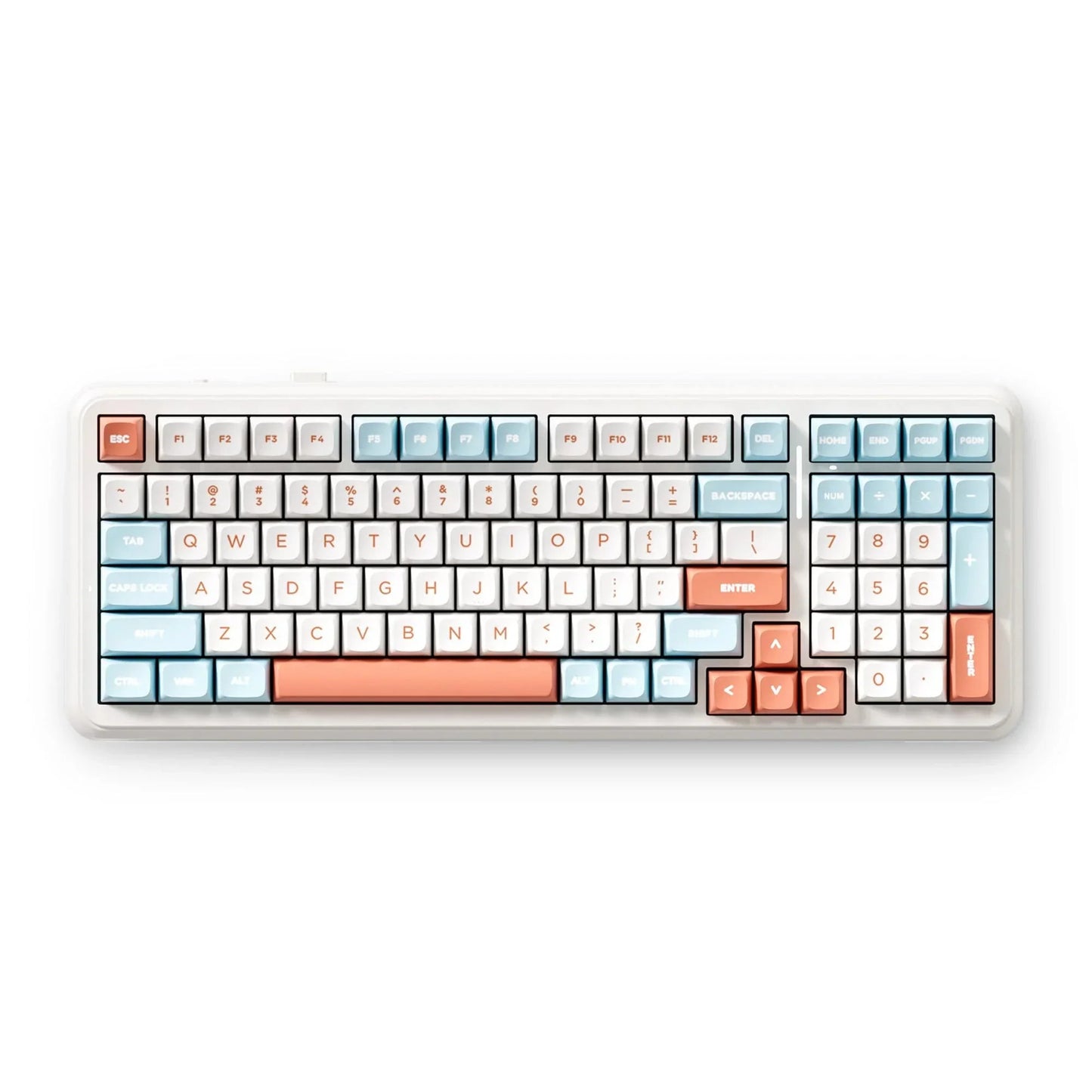 Mchose K99 V2 kabellose mechanische Orange, Gaming-Tastatur (US-Layout)