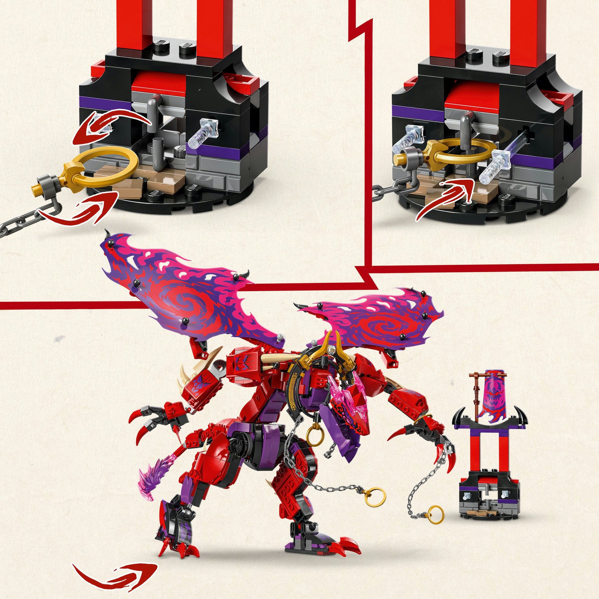 LEGO 71832 Ninjago Lightntand Dragon aus dem Chaos