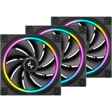 Deepcool FL12R RGB Gehäuselüfter (schwarz, 3 Stück, 120 x 120 x 25 mm, PWM) - afbeelding 2
