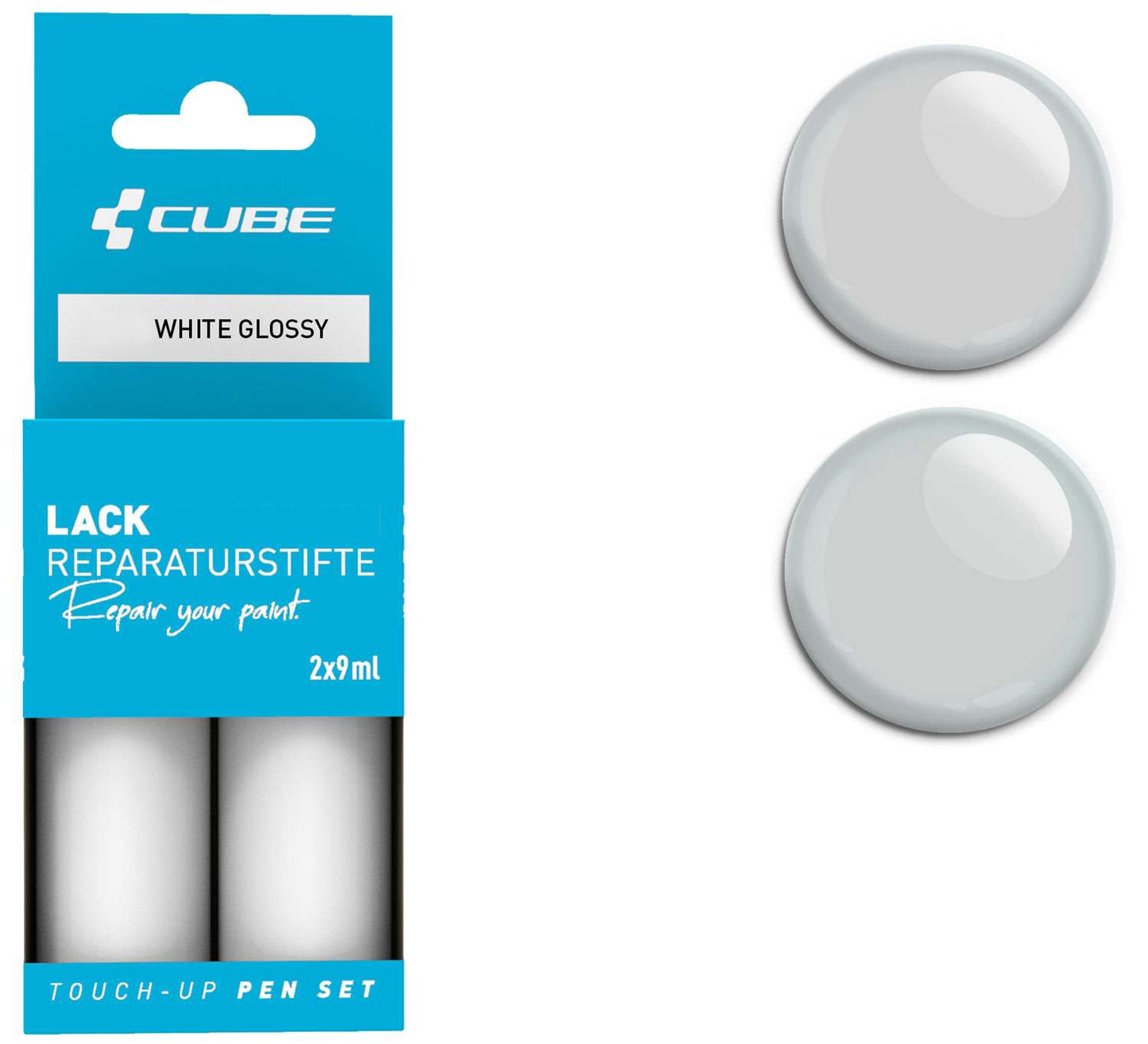 Cube Lackstift-Set weiß glänzend
