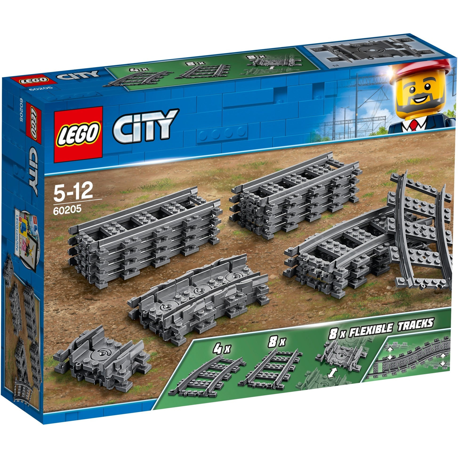 Lego City 60205 Flexible Schienen 20-teilig