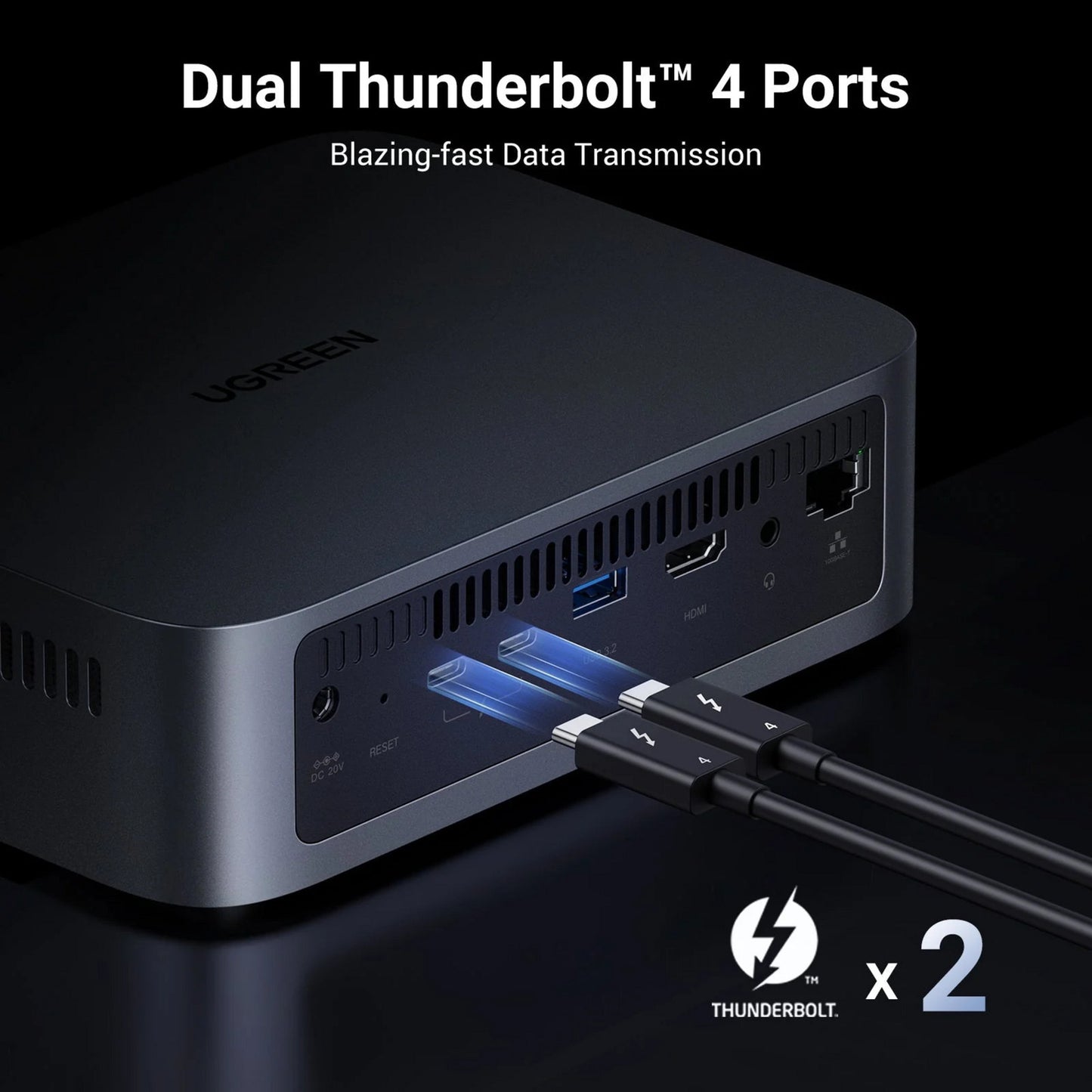 Ugreen nasync dxp480t plus (grau, WLAN, 1x 10GBE, HDMI, Thunderbolt 4 (40 GB s))