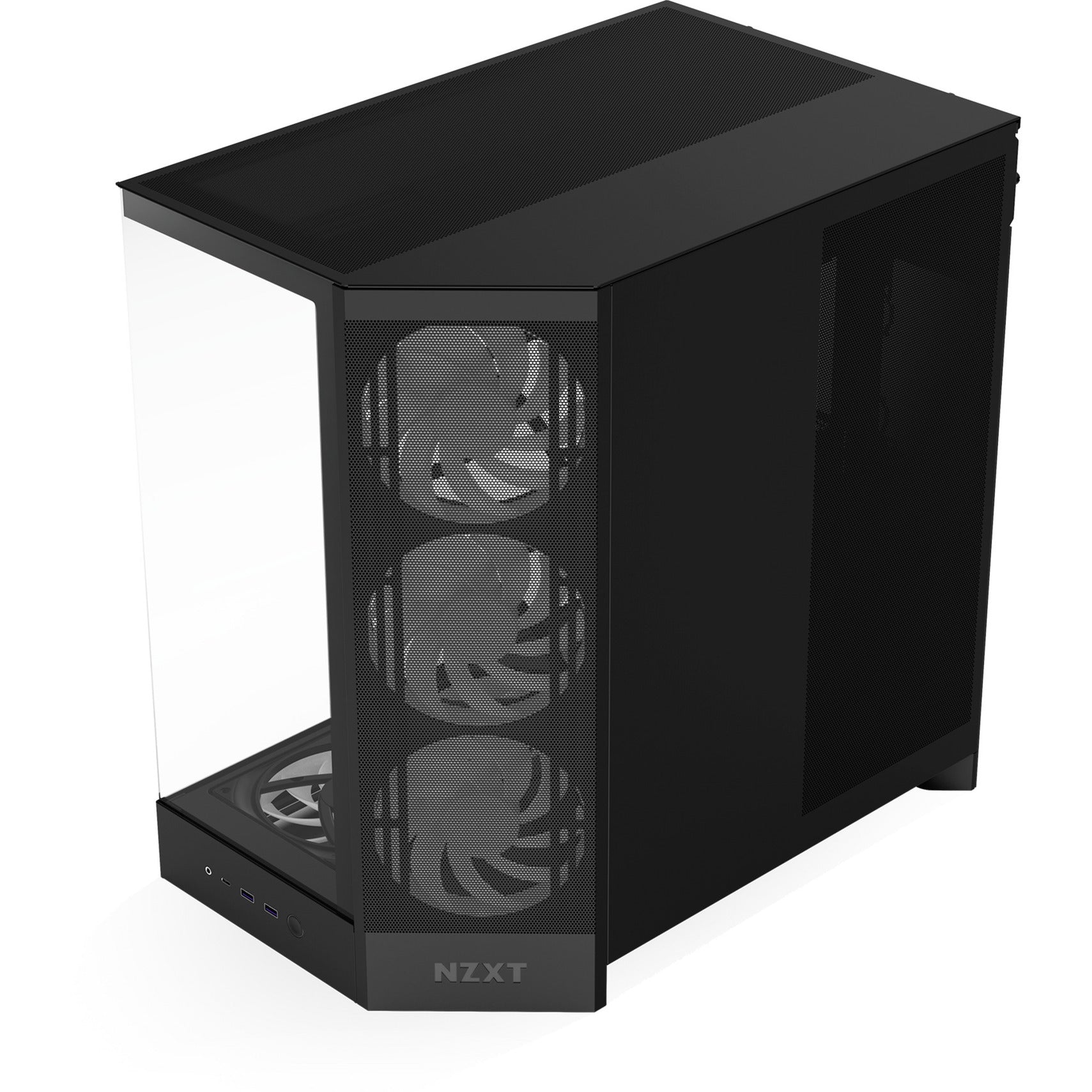Nzxt H9 Flow RGB+ Midi-Tower-Gehäuse (schwarz (matt) | 2x USB-A | 1x USB-C | RGB | gehärtetes Glas)