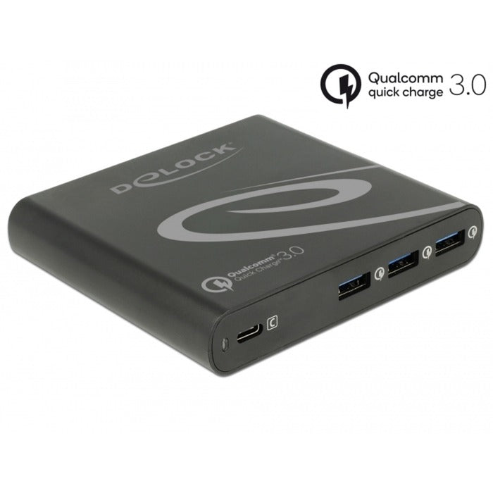 Delock USB-Ladegerät 1x USB Typ-C + 3x USB Typ-A