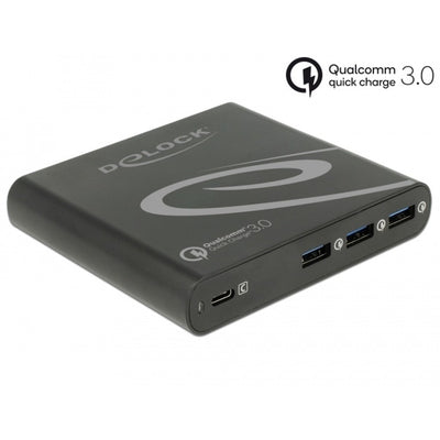 Delock USB-Ladegerät 1x USB Typ-C + 3x USB Typ-A