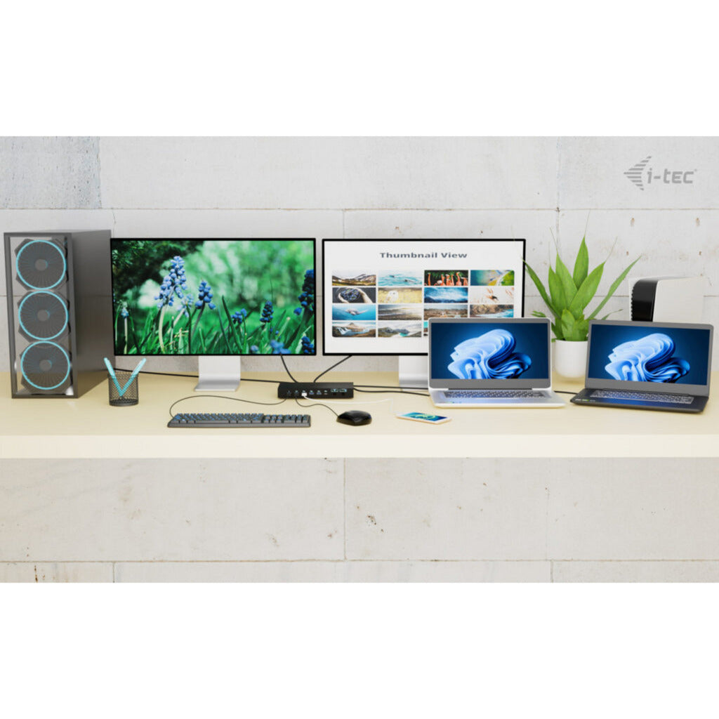 I-tec USB-C KVM Dock Pro Dockingstation (schwarz)