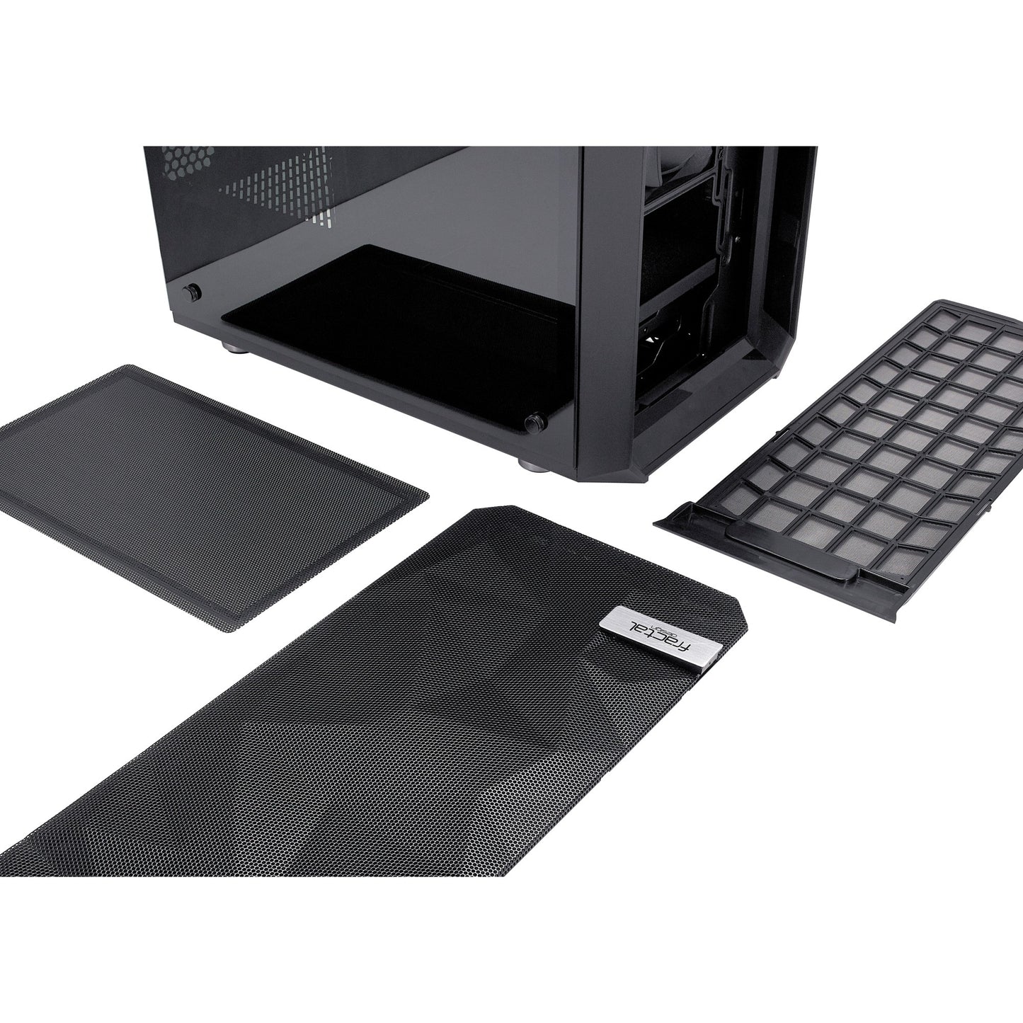 Fraktales Design meshify c dunkle getemperte Glas