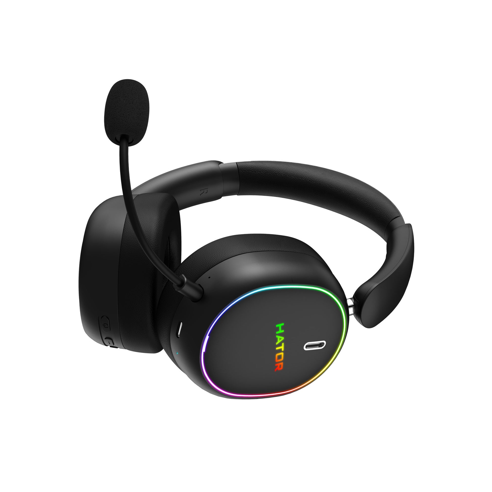 Hator Phoenix 2 kabelloses Over-Ear-Gaming-Headset (schwarz, RGB, 2,4 GHz Bluetooth 5.4 USB-C)