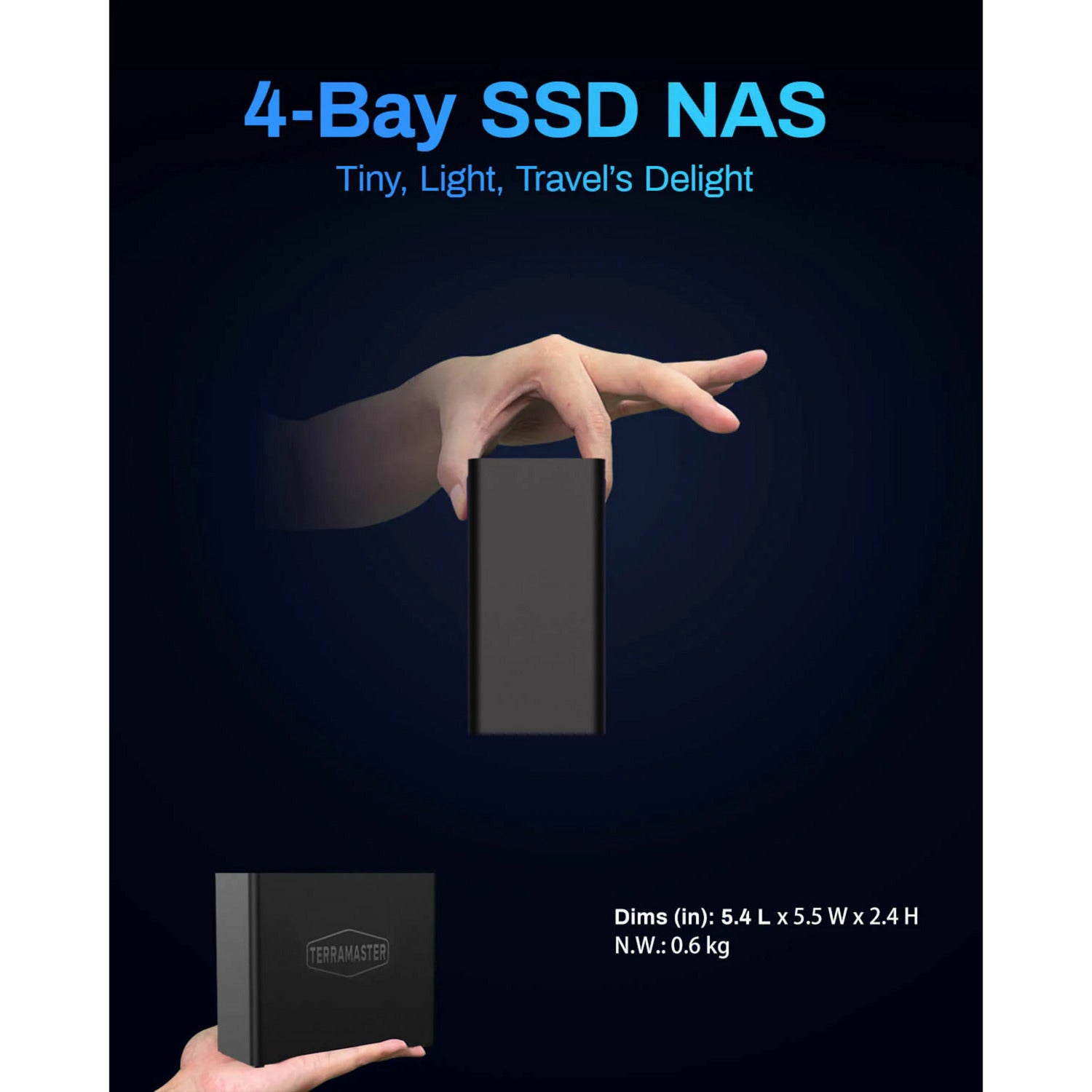 Terramaster f4 SSD NAS (schwarz, 1x 5GBE, HDMI, USB)