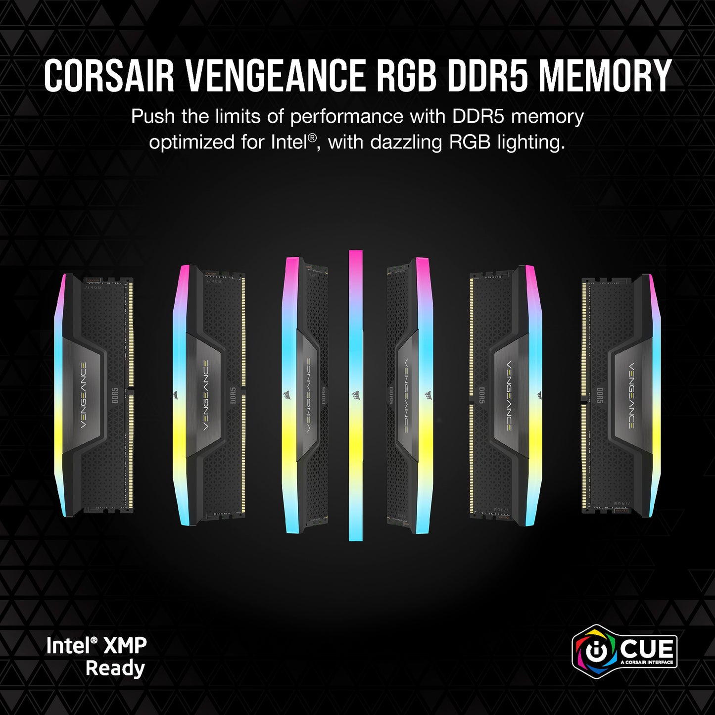 Corsair Vengeance RGB 32 GB DDR5-6000 (2x 16 GB) RAM (schwarz, cmh32gx5m2d6000z38, xmp, expo)