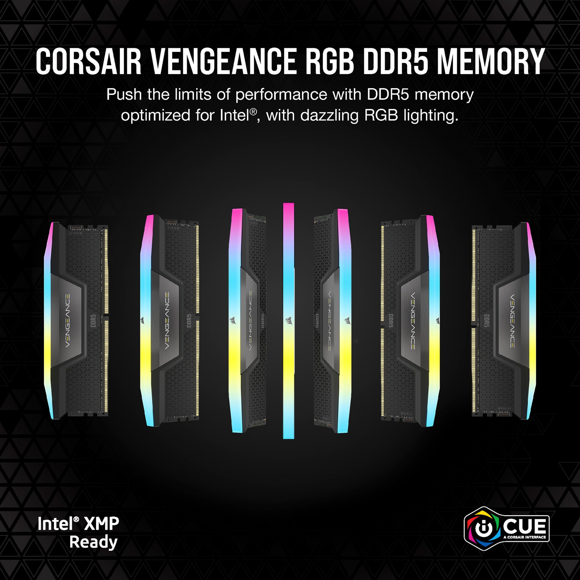 Corsair Vengeance RGB 32 GB DDR5-6000 (2x 16 GB) RAM (schwarz, cmh32gx5m2d6000z38, xmp, expo)