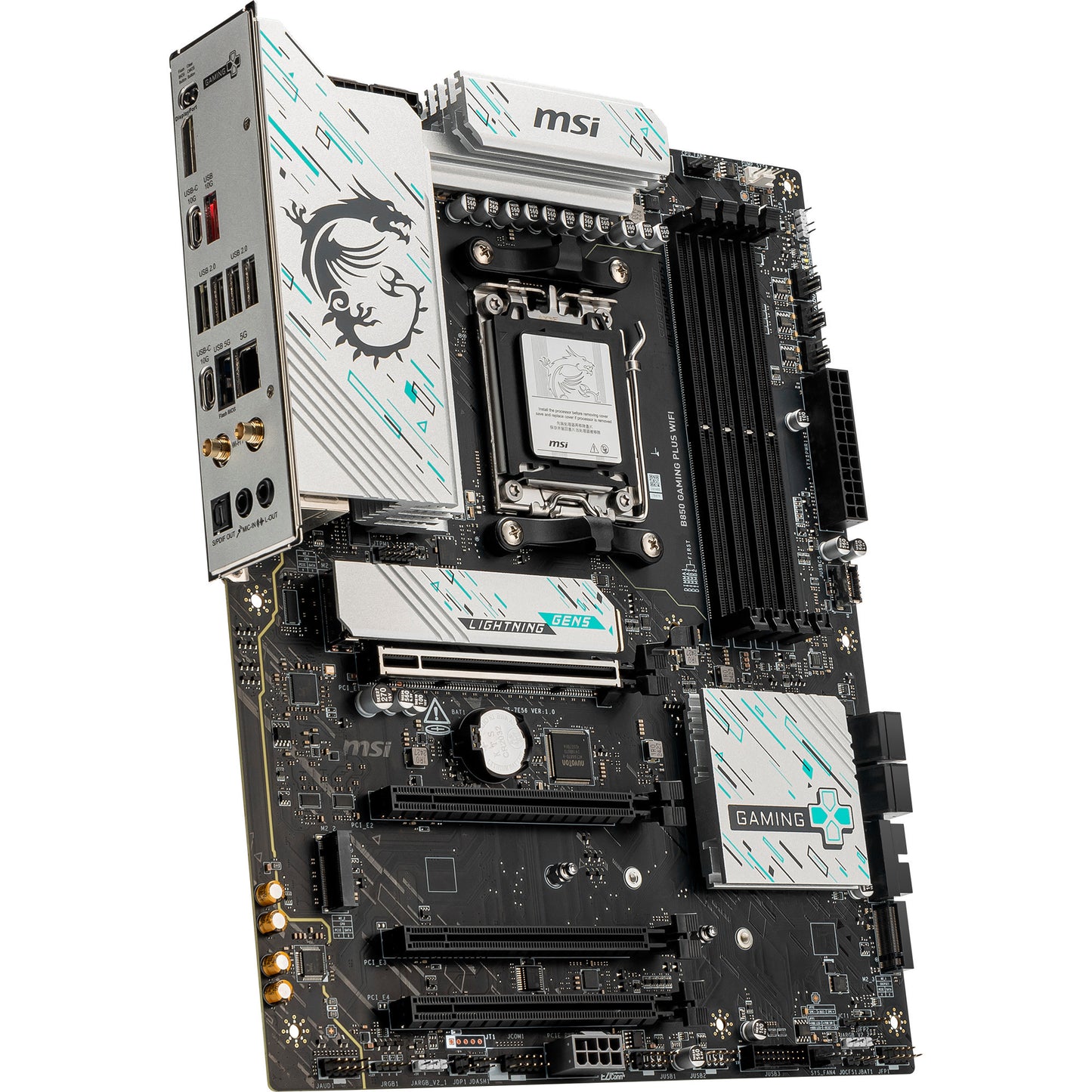 MSI B850 Gaming Plus WiFi Sockel AM5 Mainboard (RAID, 5GB-LAN, WiFi 7, BT, Sound, ATX)