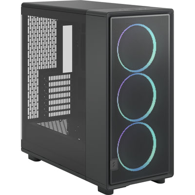 Fractal Design Epoch XL TG RGB Midi-Tower-Gehäuse (schwarz | 2x USB-A | 1x USB-C | RGB | gehärtetes Glas)