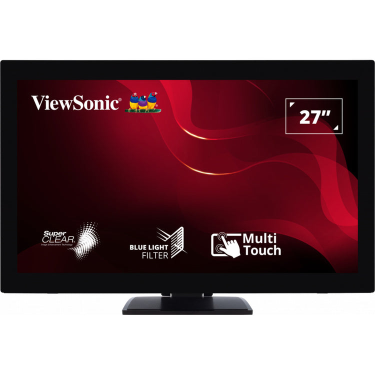 Viewsonic 10-Punkt-Touchscreen-Monitor TD2760 27 (schwarz, 1x HDMI, 1x Display-Port, VGA, USB-A, USB-B)