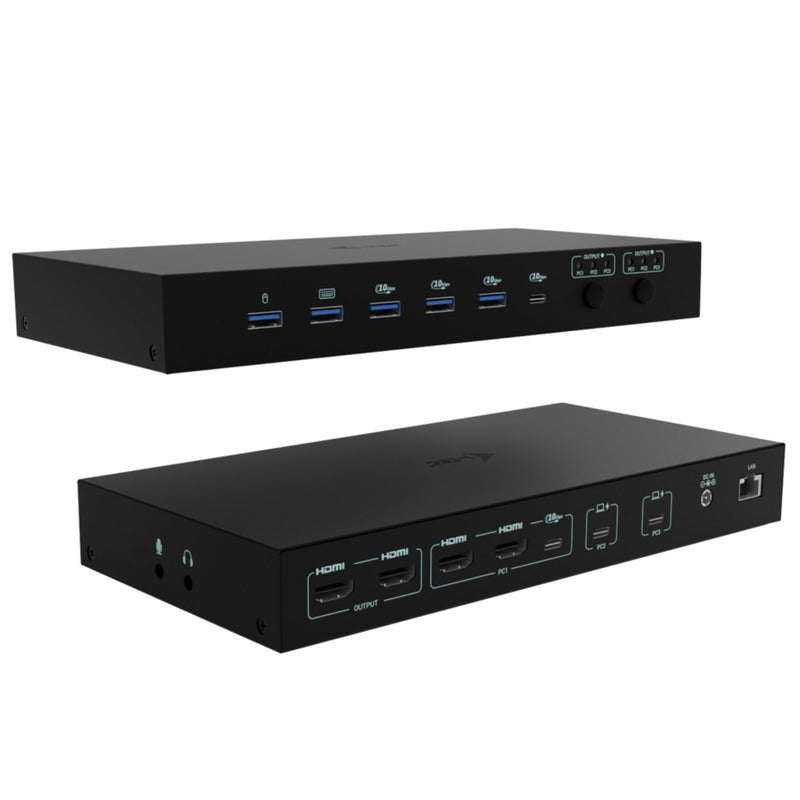 I-tec USB-C KVM Dock Pro Dockingstation (schwarz)