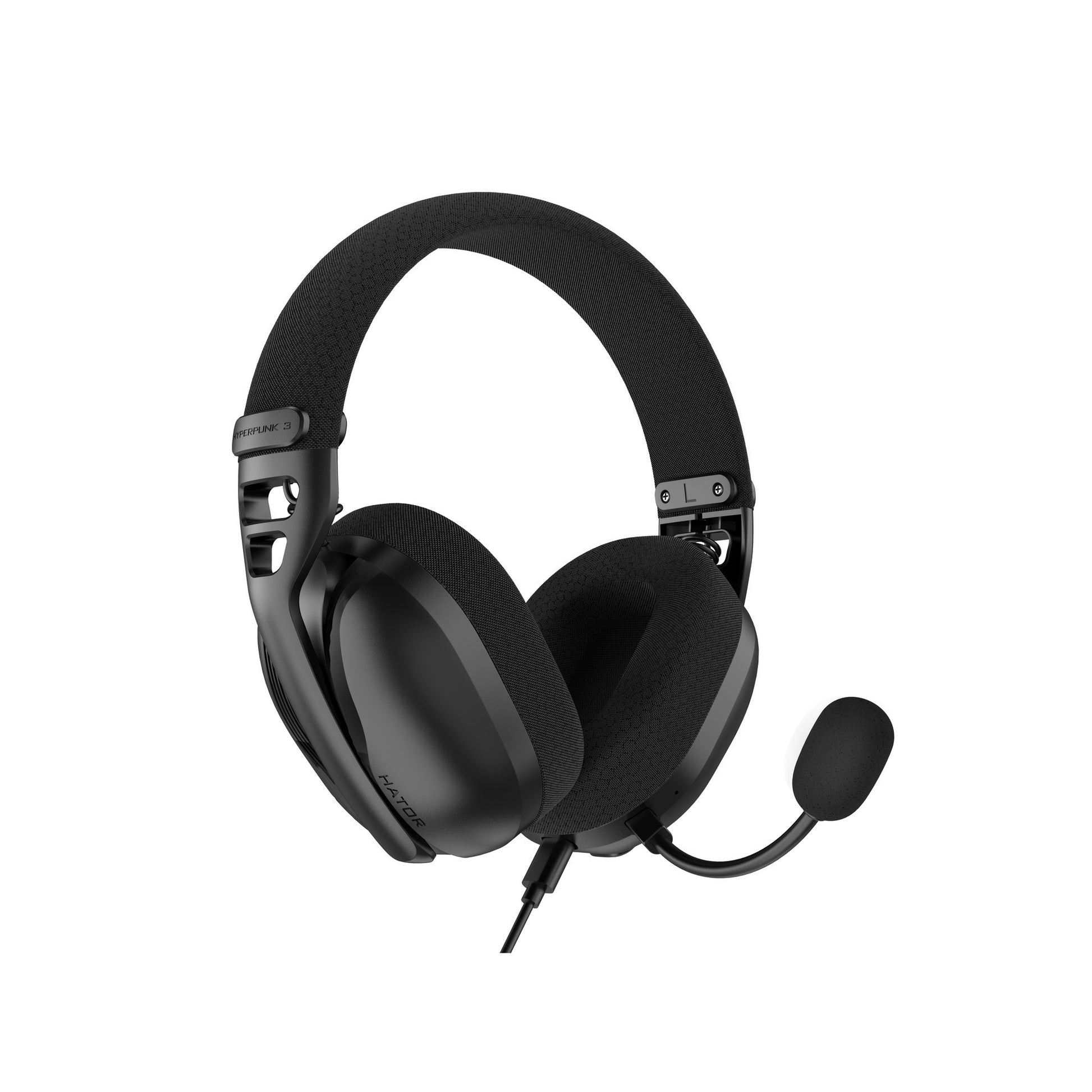 Hator Hyperpunk 3 USB Over-Ear-Gaming-Headset (schwarz, virtueller 7.1-Surround-Sound, USB-A USB-C Bluetooth)