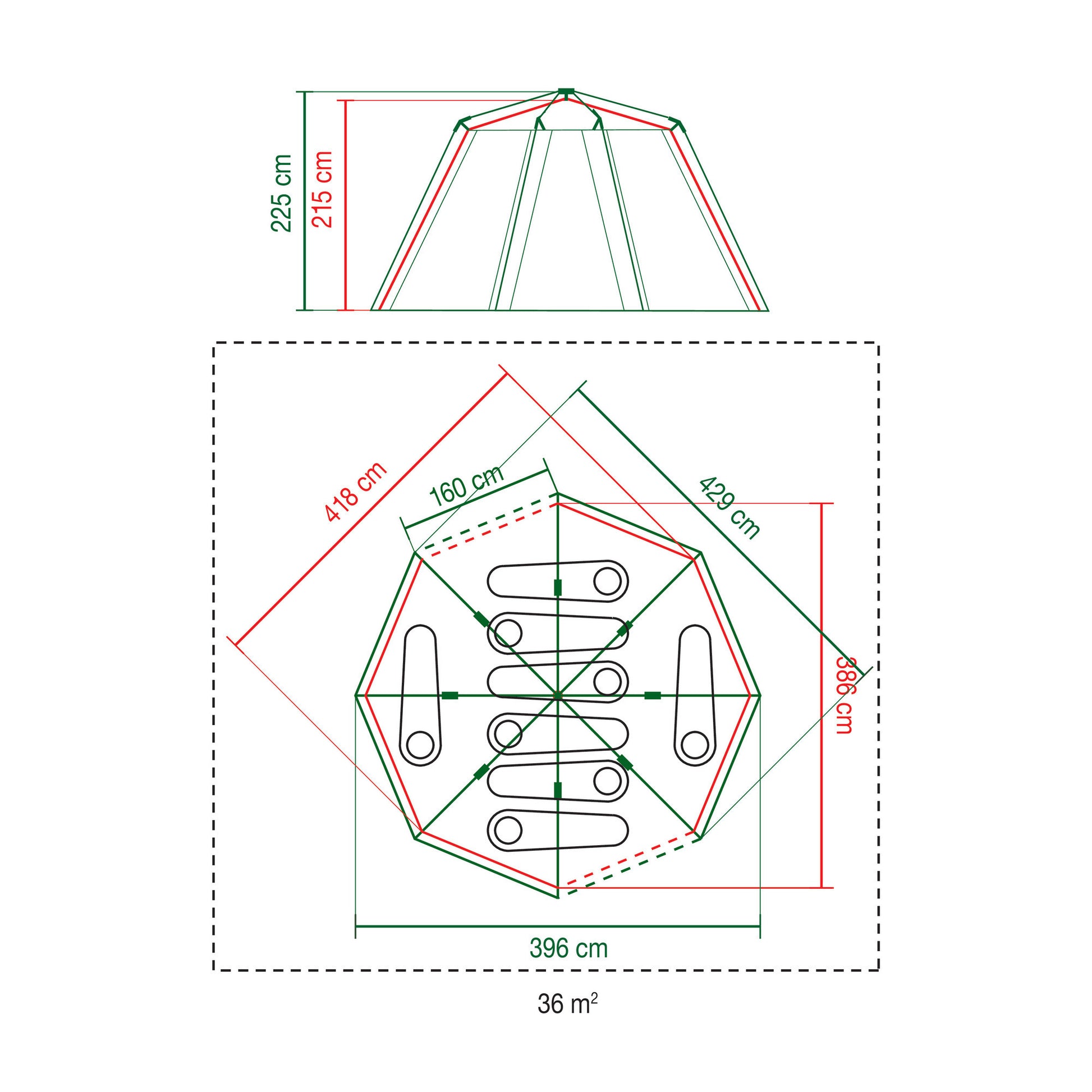 Coleman Octagon 8 Zelt (grau)