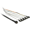 Delock Cable Mini SAS HD SFF-8643> 4 x SATA 7 PIN, 0,5 m