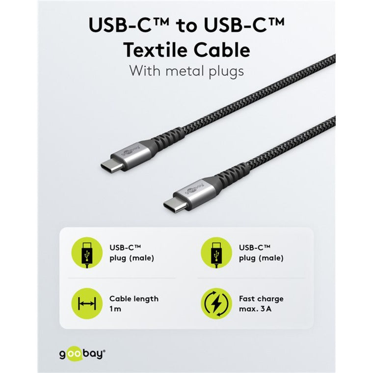 Goobay USB-C Snell Charger Nano (65 W) und USB-C-Textilkabel