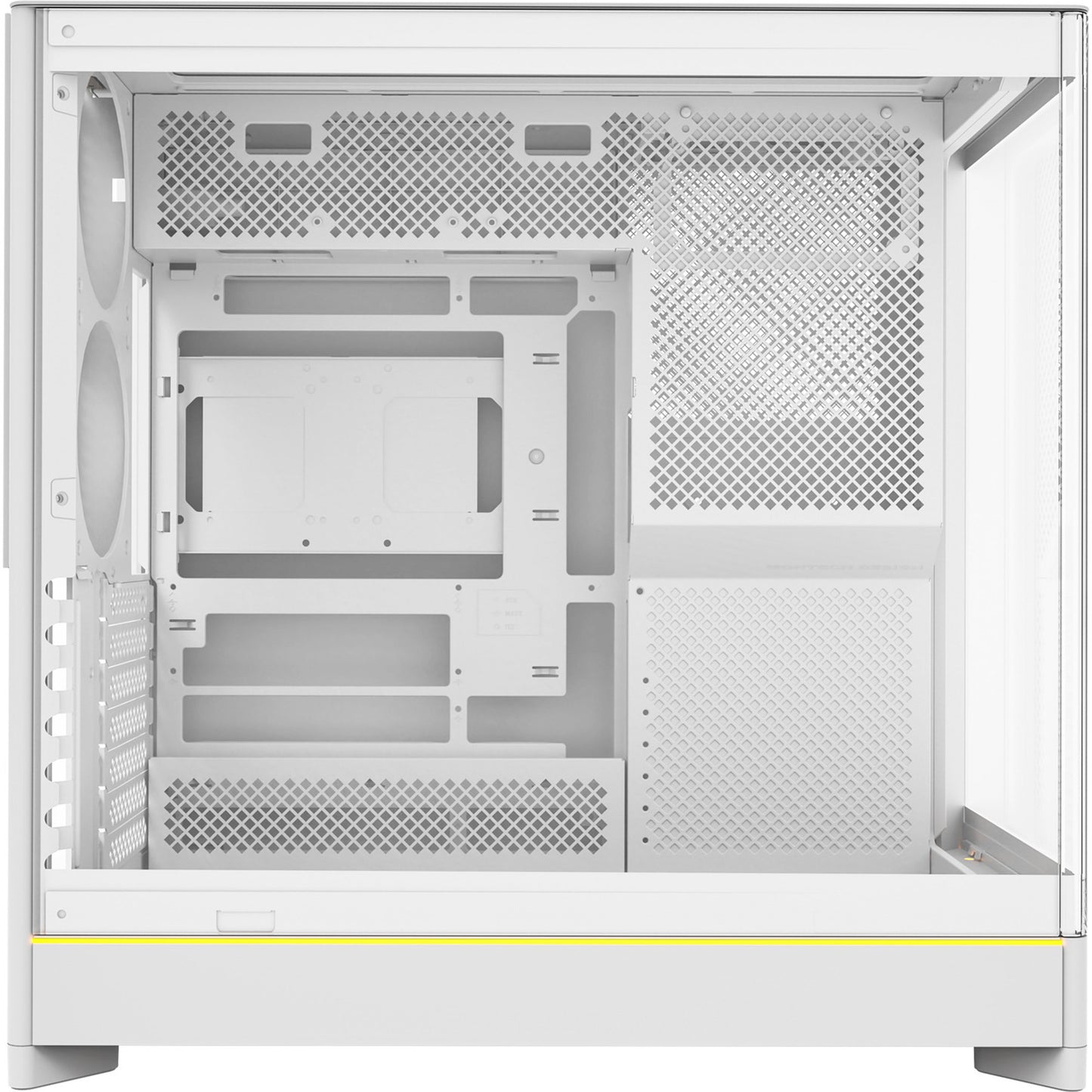 Montech HS02 Midi-Tower-Gehäuse (weiß | 2x USB-A | 1x USB-C | RGB | gehärtetes Glas)