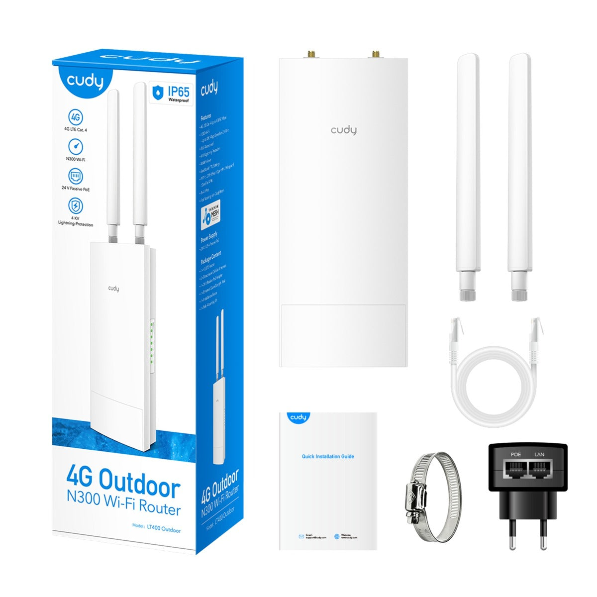 Cudy Indoor Outdoor 4G N300 Wi-Fi-Router