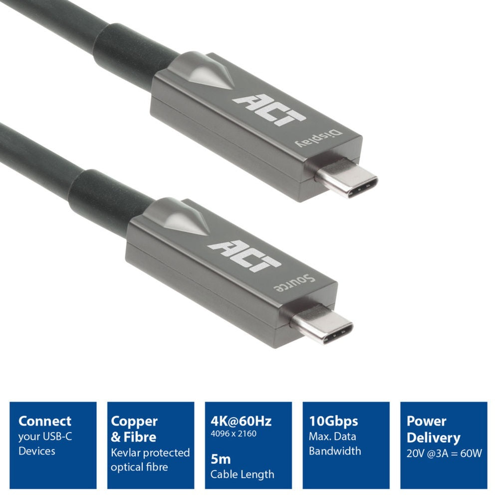 ACT-Konnektivität USB-C 3.2 GEN2 Active Optical Cable (AOC) Connectes