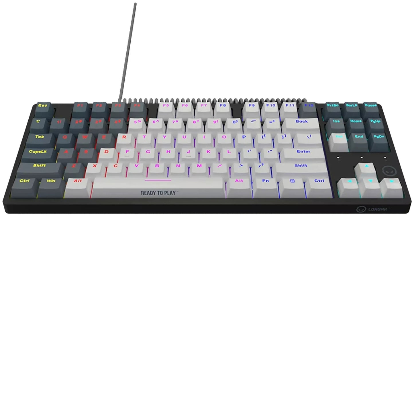 Lorgar Azar 514TKL, Gaming-Tastatur (weiß, US-Layout, Logar Dream, TKL, RGB)