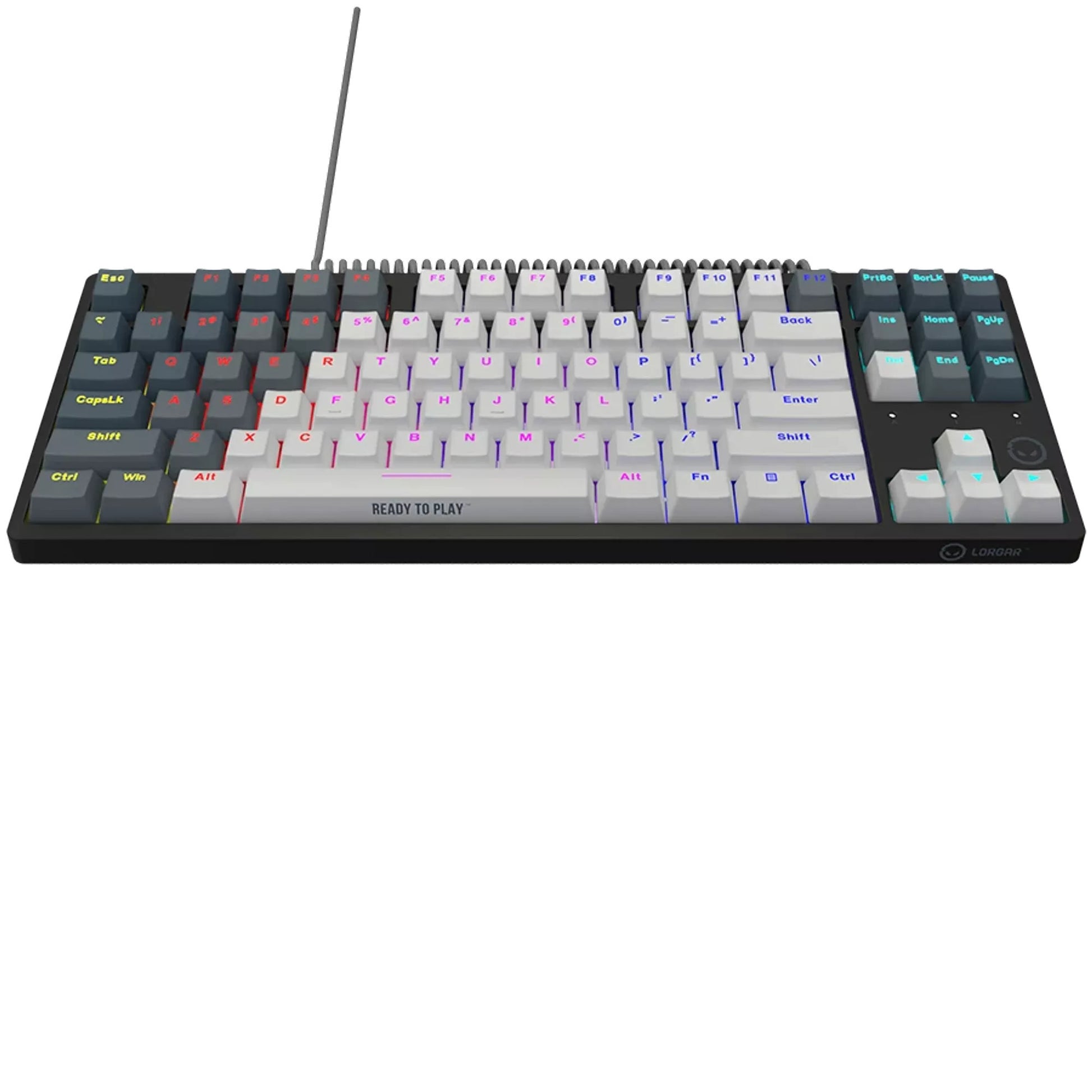 Lorgar Azar 514TKL, Gaming-Tastatur (weiß, US-Layout, Logar Dream, TKL, RGB)