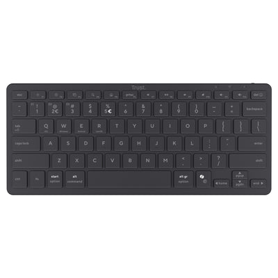 Trust Nado II Bluetooth-Tastatur (schwarz, US-Layout, Scherenschalter, Bluetooth)
