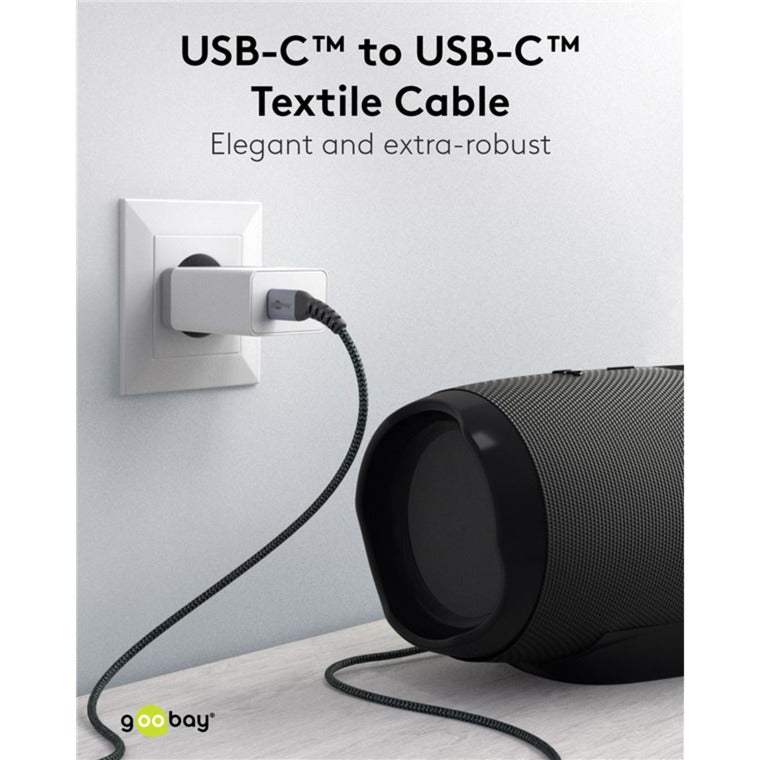 Goobay USB-C Snell Charger Nano (65 W) und USB-C-Textilkabel