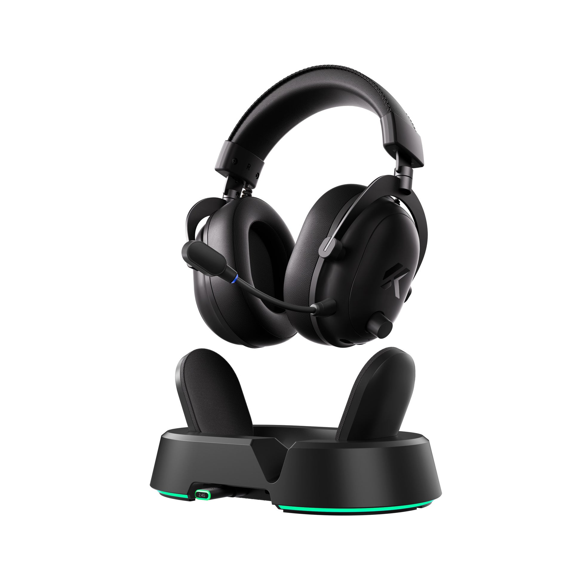Mchose V9 Turbo+ magnetisches kabelloses Over-Ear-Gaming-Headset (schwarz, Nintendo Switch, Playstation 4, Playstation 5, Mobil, PC, 2,4 G Bluetooth USB)