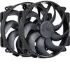 Noctua nf-a14x25r g2 pwm sx2-pp chromax.black Gehäuselüfter (schwarz, 2 Stück, 140 x 140 x 25 mm)