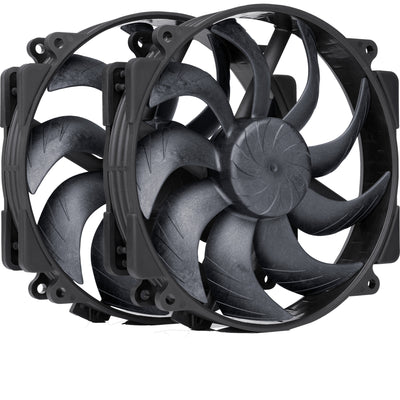 Noctua nf-a14x25r g2 pwm sx2-pp chromax.black Gehäuselüfter (schwarz, 2 Stück, 140 x 140 x 25 mm)
