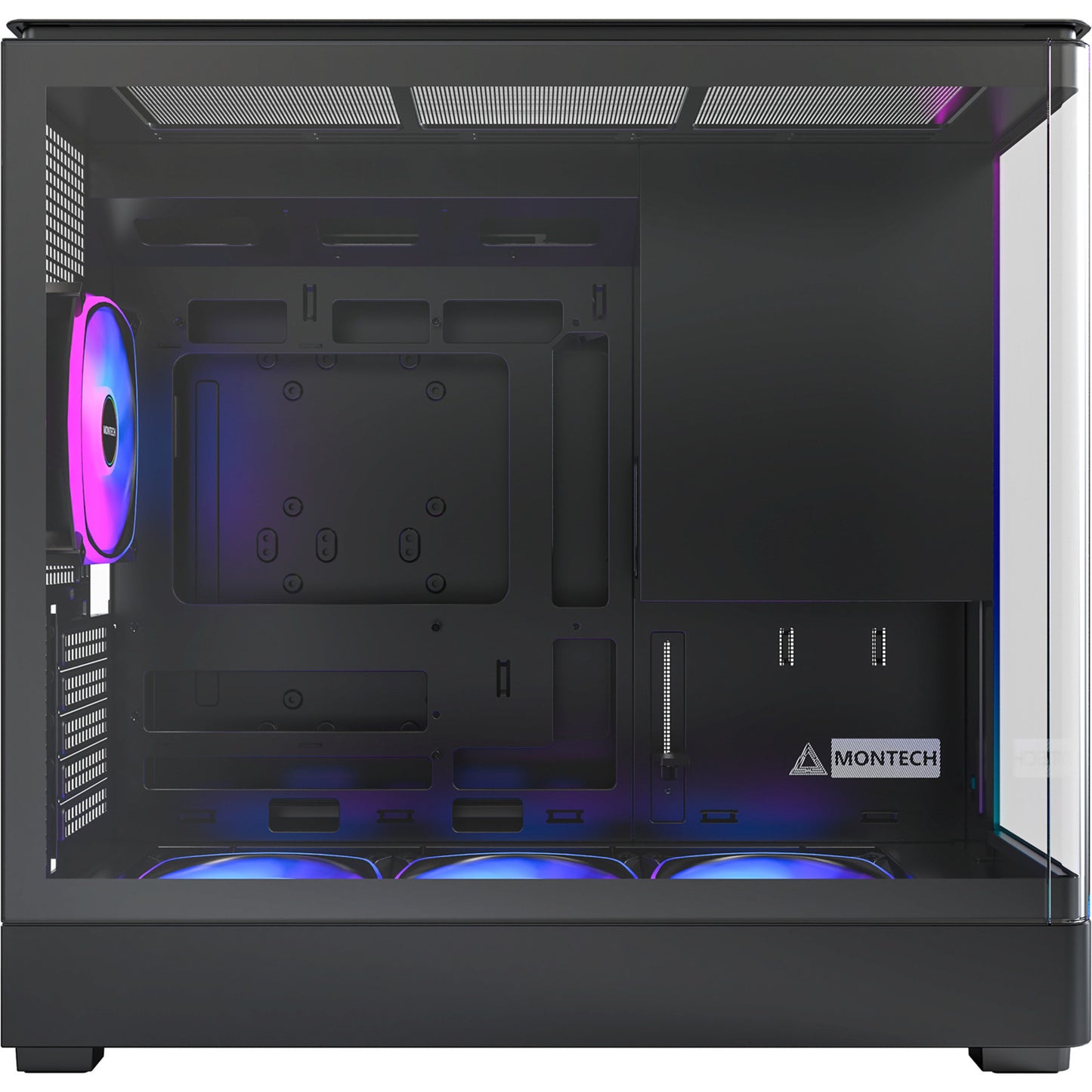 Montech King 15 Pro Midi-Tower-Gehäuse (schwarz | 2x USB-A | 1x USB-C | RGB | Fenster)