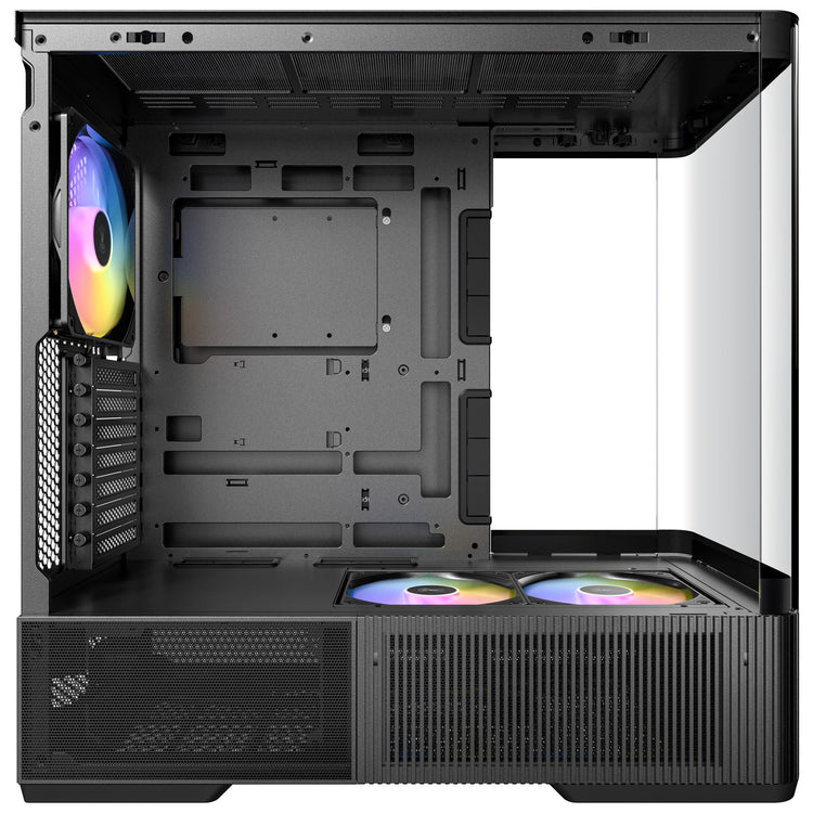 Antec C6 Curve Argb Midi-Tower-Gehäuse (schwarz | 2x USB-A | 1x USB-C | gehärtetes Glas)