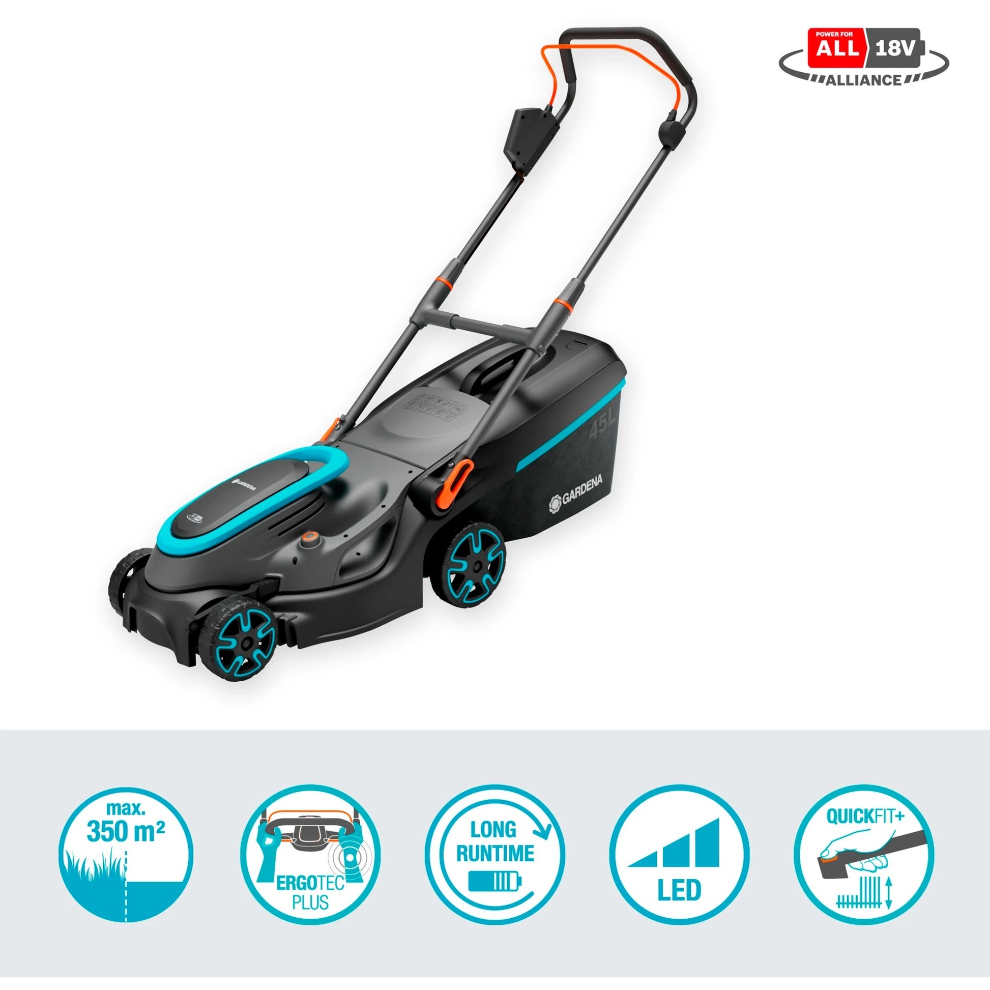 Gardena Accugrashaaier Powermax 37 36V P4A Set