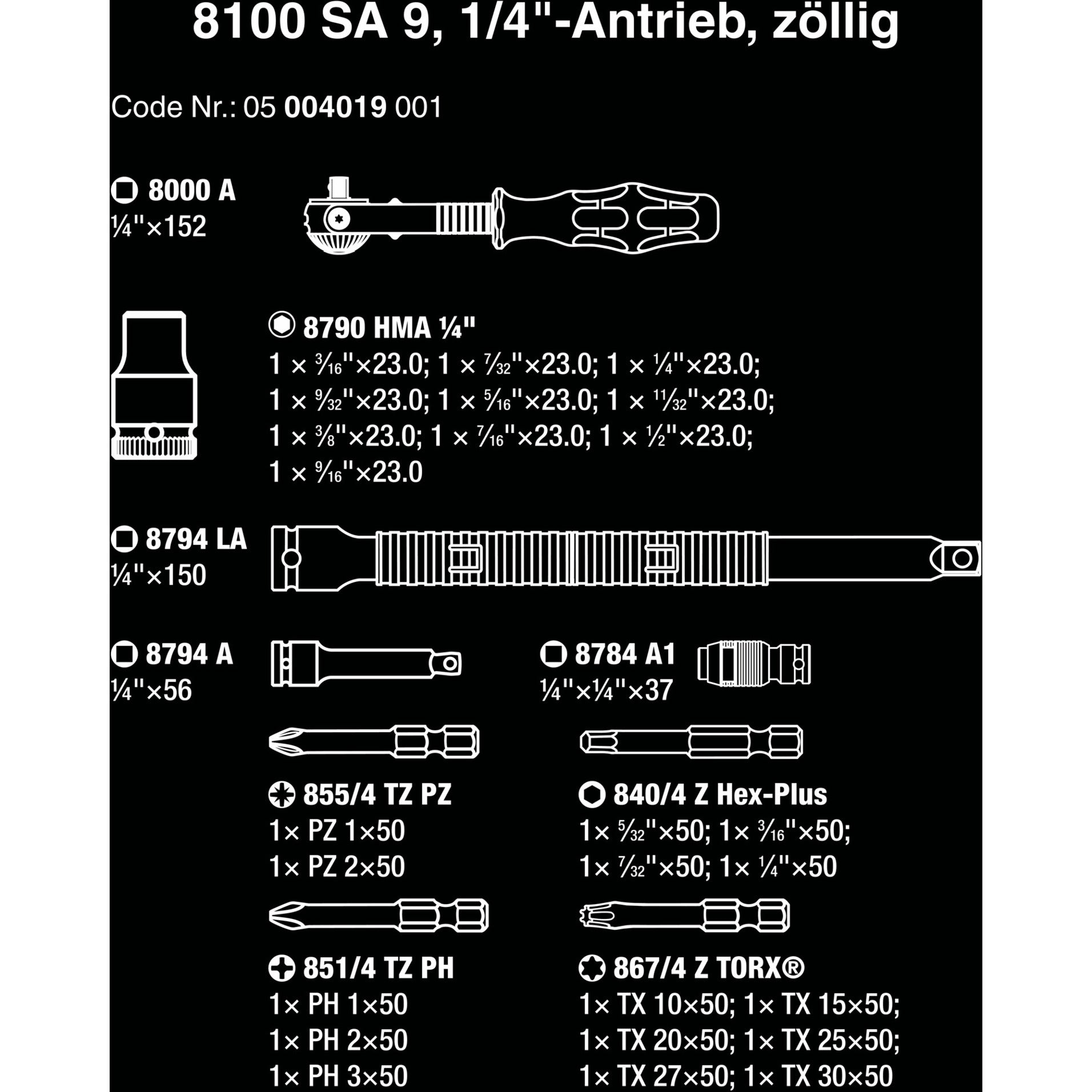 Waa 8100 SA 9 Zyklop Speed ​​Rasseln Set