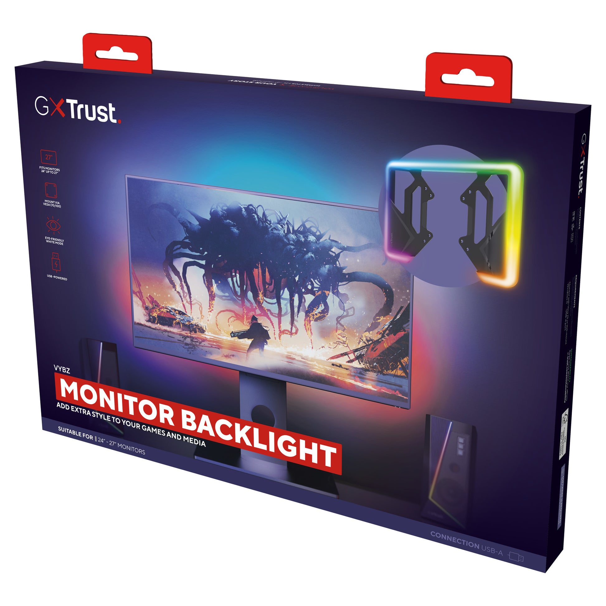Trust GXT 907 VYBZ RGB-Hintergrundbeleuchtung für Monitore (Schwarz)