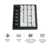 Keychron Q0 HE QMK Wireless Custom Number Pad RGB mechanischer Numpad (schwarz, US-Layout (QWERTY), Gateron Double-Rail Magnetic Nebula, Hot-Swap, RGB, Double-Shot PBT-Tastenkappen)