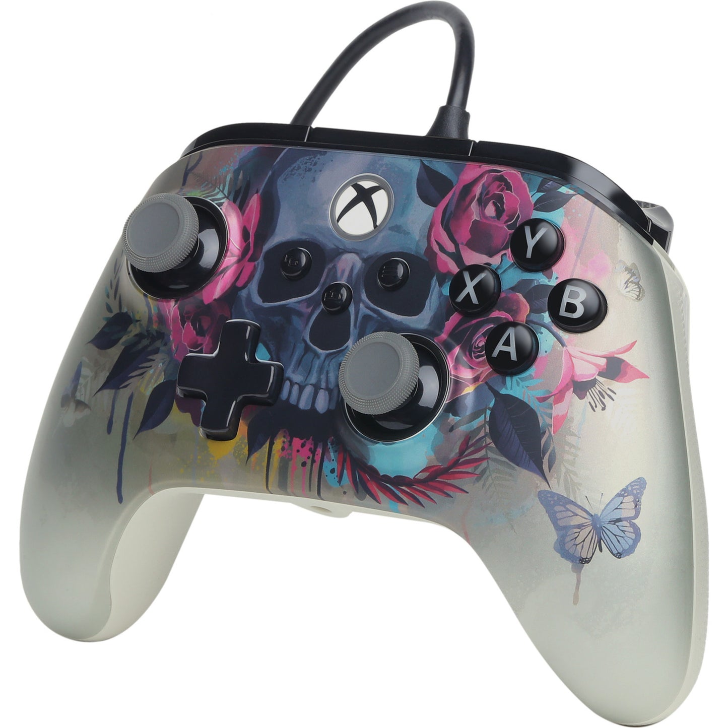 Powera Advantage Plus kabelgebundener Controller für Xbox Series X|s – Bloom Gloom (Silber, Xbox Series X|s, Xbox One, PC)