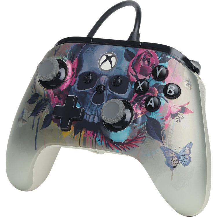 Powera Advantage Plus kabelgebundener Controller für Xbox Series X|s – Bloom Gloom (Silber, Xbox Series X|s, Xbox One, PC)