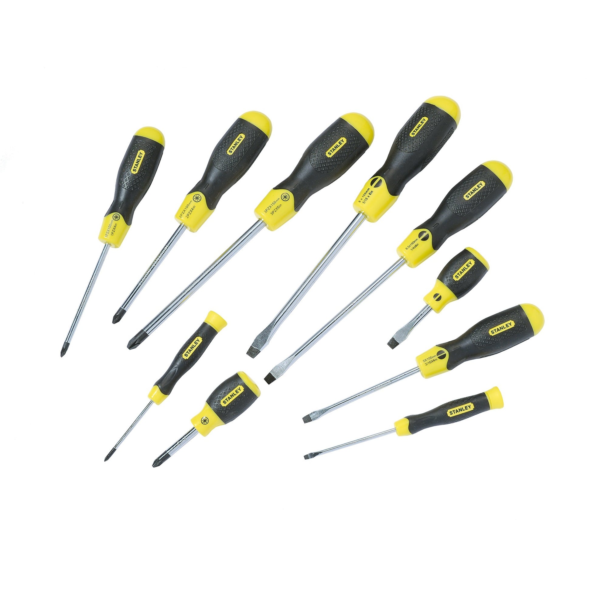 Stanley PushionGrip ScreverDriver Set 10-Piece (St PZ)