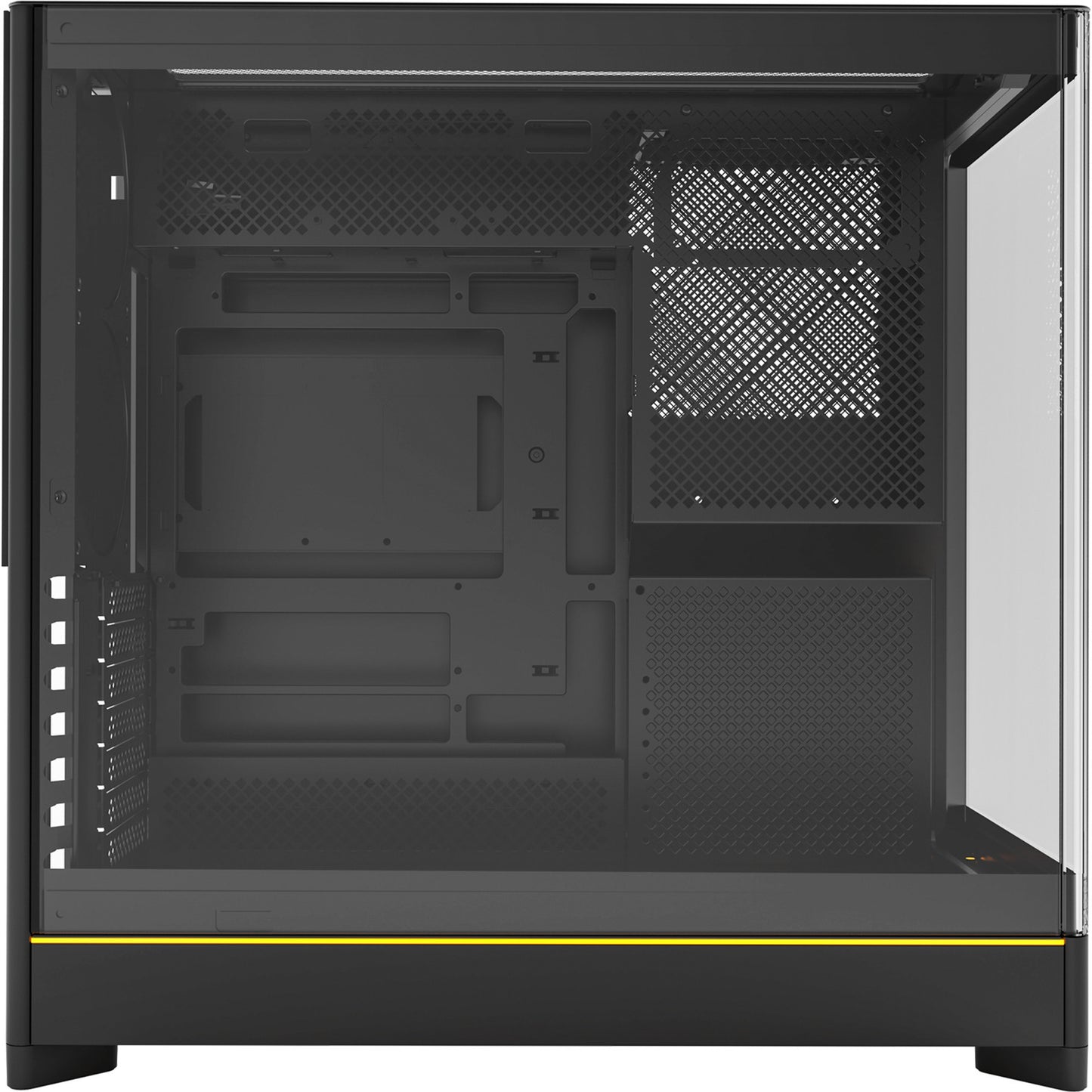 Montech HS02 Midi-Tower-Gehäuse (schwarz | 2x USB-A | 1x USB-C | RGB | gehärtetes Glas)